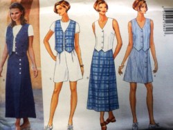 4551 EZ VESTEE TOP,MOCK WRAP SKIRT LENGTHS,SHORTS PATTERN 18-22